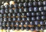 LSBS955 15 inches 14mm faceted round blue sandstone gemstone beads wholesale