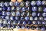 LSBS971 15 inches 14mm faceted round sodalite gemstone beads wholesale