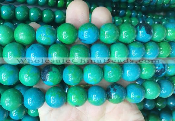 LSBS983 15 inches 14mm round synthetic chrysocolla gemstone beads wholesale