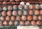 LSBS993 15 inches 18mm round red jasper gemstone beads wholesale