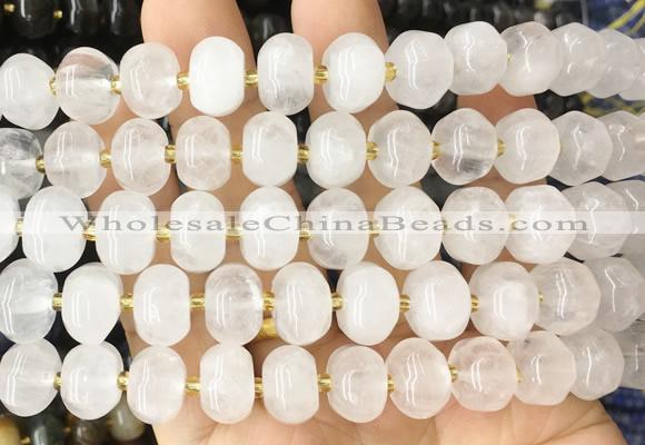 MEBS01 15 inches 8*12mm pumpkin angola white crystal beads wholesale