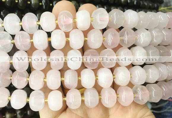 MEBS02 15 inches 8*12mm pumpkin rose quartz beads wholesale