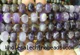 MEBS03 15 inches 8*12mm pumpkin dogtooth amethyst beads wholesale