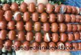 MEBS09 15 inches 8*12mm pumpkin red jasper beads wholesale