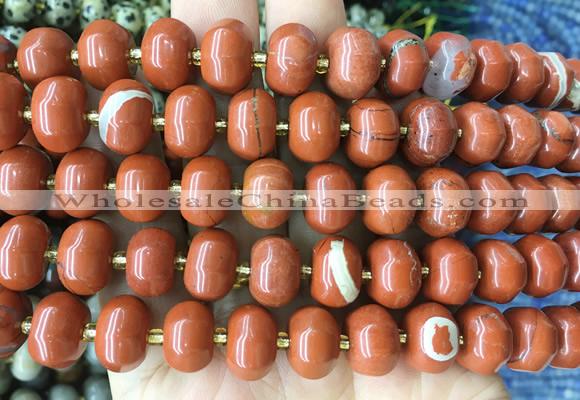 MEBS09 15 inches 8*12mm pumpkin red jasper beads wholesale