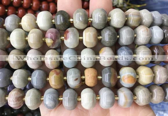 MEBS17 15 inches 8*12mm pumpkin american picture jasper beads wholesale