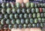 MEBS22 15 inches 8*12mm pumpkin dragon blood beads wholesale