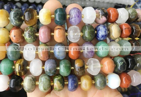 MEBS23 15 inches 8*12mm pumpkin colorful gemstone beads wholesale
