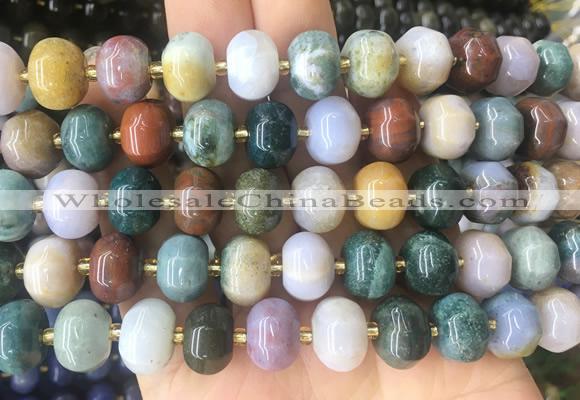 MEBS25 15 inches 8*12mm pumpkin ocean jasper beads wholesale