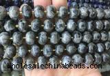 MEBS32 15 inches 8*12mm pumpkin black labradorite beads wholesale