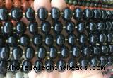 MEBS33 15 inches 8*12mm pumpkin black obsidian beads wholesale