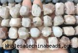 MSBS20 15 inches 12*16mm - 13*18mm faceted nuggets moonstone beads