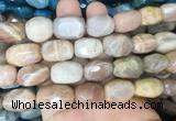 MSBS21 15 inches 12*16mm - 13*18mm faceted nuggets moonstone beads