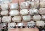 MSBS22 15 inches 13*18mm - 15*20mm faceted nuggets moonstone beads
