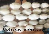 MSBS26 15 inches 12*16mm - 15*20mm faceted nuggets white moonstone beads