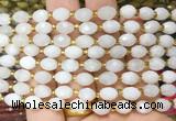 MSBS29 15 inches 6*8mm faceted rice white moonstone beads wholesale