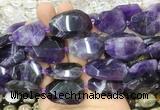 NABS09 15 inches 18*25mm - 22*30mm faceted freeform amethyst beads