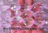 NCBS23 15 inches 15*20mm - 18*25mm faceted freeform white crystal beads
