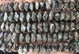 NGBS122 15 inches 8*12mm - 10*14mm faceted nuggets flame stone beads