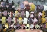 NGBS220 15 inches 10*14mm - 12*16mm faceted nuggets mookaite beads