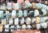 NGBS223 15 inches 10*14mm - 12*16mm faceted nuggets colorful amazonite beads
