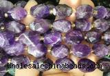 NGBS237 15 inches 8*12mm - 12*16mm faceted nuggets amethyst beads