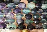 NGBS244 15 inches 8*12mm - 12*16mm faceted nuggets fluorite beads