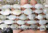 NGBS249 15 inches 8*12mm - 12*16mm faceted nuggets moonstone beads