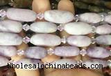 NGBS253 15 inches 8*20mm - 12*30mm faceted nuggets lepidolite beads