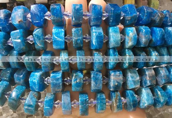 NGBS270 15 inches 10*14mm - 12*16mm faceted nuggets apatite gemstone beads