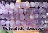 NGBS280 15 inches 12*16mm - 13*18mm nuggets lavender amethyst gemstone beads wholesale