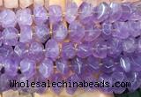 NGBS288 15 inches 13*18mm - 15*20mm faceted nuggets lavender amethyst beads wholesale