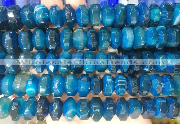 NGBS300 15 inches 8*14mm - 10*16mm faceted nuggets agate beads wholesale