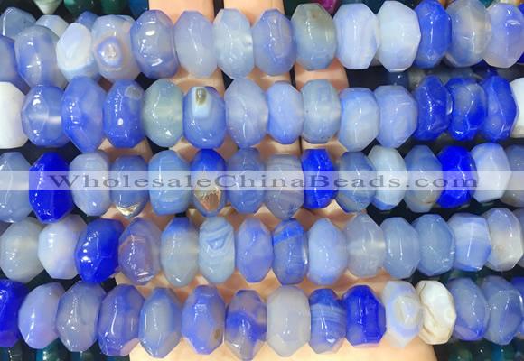 NGBS301 15 inches 8*14mm - 10*16mm faceted nuggets agate beads wholesale