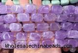 NGBS311 15 inches 12*16mm - 13*18mm nuggets lavender amethyst beads wholesale