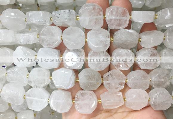 NGBS321 15 inches 14*16mm nuggets white crystal gemstone beads wholesale