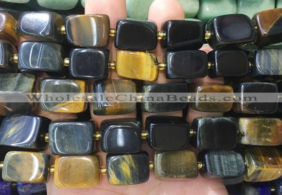 NGBS339 15 inches 12*16mm - 13*18mm nuggets yellow blue tiger eye beads wholesale