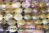NGBS347 15 inches 13*18mm - 18*25mm nuggets yellow gum flower crystal beads wholesale