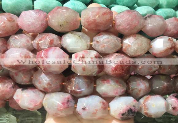 NGBS355 15 inches 13*18mm - 15*20mm faceted nuggets rhodonite beads wholesale