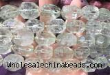 NGBS356 15 inches 13*18mm - 15*20mm faceted nuggets green crystal beads wholesale