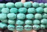 NGBS357 15 inches 13*18mm - 15*20mm faceted nuggets amazonite beads wholesale