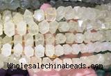 NGBS359 15 inches 10*14mm - 12*16mm faceted nuggets lemon quartz beads wholesale