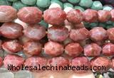 NGBS364 15 inches 13*18mm - 15*20mm faceted nuggets rhodonite beads wholesale