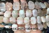 NGBS79 15 inches 13*18mm - 15*20mm faceted freeform Morganite beads