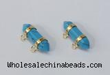 NGC1038 7*30mm – 8*32mm sticks turquoise gemstone connectors