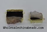NGC1271 25*40mm - 30*42mm freeform druzy agate connectors