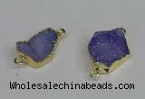 NGC1359 12*16mm - 18*25mm freeform druzy agate connectors