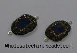 NGC1380 18*25mm freeform druzy agate gemstone connectors