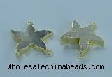 NGC1444 28mm - 30mm starfish fossil coral connectors wholesale