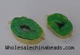 NGC1499 25*35mm - 35*40mm freeform druzy agate connectors